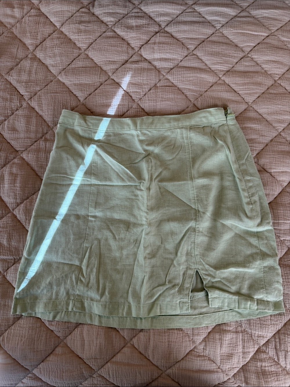 Abercrombie & Fitch Light Sage Mini Skirt